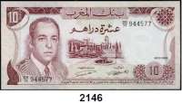 P A P I E R G E L D,AUSLÄNDISCHES  PAPIERGELD Marokko 10 Dirham 1970/AH1390.  Pick 57 a.