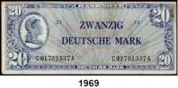 P A P I E R G E L D,BUNDESREPUBLIK DEUTSCHLAND  20 Deutsche Mark o.D.(20.6.1948).  LIBERTY.  Ros. WBZ-9 a.