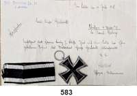 Orden, Ehrenzeichen, Militaria, Zeitgeschichte,Deutschland Preussen Eisernes Kreuz II. Klasse 1914 (Hersteller KO).  Infanterieregiment Nr. 64  1. Komp. (Prenzlau).  Mit Übersendungsschreiben (Juli 1918) an die Mutter des Gefallenen.