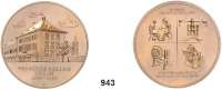 Deutsche Demokratische Republik,M E D A I L L E N Bronzemedaille 1987 A. 40jähriges Bestehen des VEB Münze der DDR. Münzgebäude. / Vier münztechnische Bilder. 50 mm. 58,29g. Im Etui.