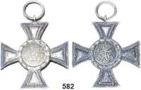 Orden, Ehrenzeichen, Militaria, Zeitgeschichte,Deutschland Mecklenburg-Strelitz Kriegsverdienstkreuz 1914.  2. Klasse.  Versilbert.