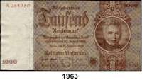 P A P I E R G E L D,R E I C H S B A N K  1000 Reichsmark 22.2.1936.  A/G.  Ros. DEU-212.