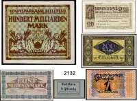 P A P I E R G E L D   -   N O T G E L D,L O T S    L O T S    L O T S  LOT. von 150 Scheinen.  Dabei Serienscheine, Großnotgeld, Reichsbahn, Länderbanknoten, wertbeständiges Notgeld und Bielefelder Stoffgeld.  Von ANNABERG bis ZITTAU.  Beigegeben 1 Peso Argentinien, Pick 243 a.