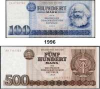 P A P I E R G E L D,D D R L O T S     L O T S     L O T S 50 Mark 1971 bis  500 Mark 1985.  Mit 4 Austauschnoten.  Ros. DDR-21 c, 22 a, 22 b, 23 a, 23 b, 24 a, 24 d, 25 b, 25 c, 26 a, 27 a.  Beigegeben 5x DDR-Gefängnisgeld.  LOT. 16 Scheine.