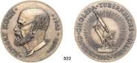 M E D A I L L E N,Medicina in Nummis Robert Koch (1843-1910). Bronzegußmedaille o.J. (Wolfgang Günzel). Kopf nach links. / Mikroskop im Strahlenkranz. 83 mm. 210,8 g. Im Originaletui.