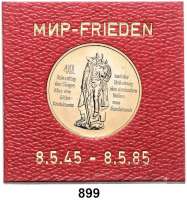Deutsche Demokratische Republik, 10 Mark 1985. 40. Jahrestag der Befreiung vom Faschismus. In Münzkapsel mit goldener Aufschrift