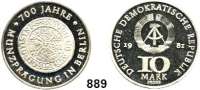 Deutsche Demokratische Republik, 10 Mark 1981 700 Jahre Münzprägung in Berlin. Goldgulden-Probe.