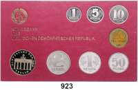 Deutsche Demokratische Republik,K U R S S Ä T Z E Kurssatz 1986. 1 Pfennig bis 5 Mark Brandenburger Tor.