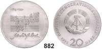 Deutsche Demokratische Republik, 20 Mark 1975. Johann Sebastian Bach. Negativ - Probe.