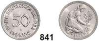 B U N D E S R E P U B L I K,  50 Pfennig 1950 G.  Bank Deutscher Länder.  Jaeger 379.  Mit Foto-Expertise (21.10.1998 / Krell, Herborn)