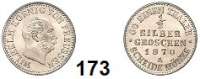 Deutsche Münzen und Medaillen,Preußen, Königreich Wilhelm I. 1861 - 1888 1/2 Silbergroschen 1870 A.  Old. 416.  AKS 104.  Jg. 88.