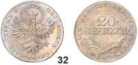 Österreich - Ungarn,Habsburg - Lothringen Franz I. (1792) 1806 - 1835 Aufstand unter Andreas Hofer, 20 Kreuzer 1809, Hall. Adler mit vertiefter Binde. Frühwald 554. Jl. 169. Kahnt 2. KM 149.