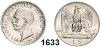AUSLÄNDISCHE MÜNZEN,Italien Viktor Emanuel III. 1900 - 1946 5 Lire 1929.  Schön 65.  KM 67.2.  **FERT**