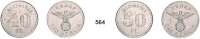 M E D A I L L E N,Drittes Reich NSDAP GAU BERLIN. Wertmarken zu 40 und 50 Pfennig o.J. Zink, vernickelt. 27,2 mm. Menzel 2291.1 und 2. LOT. 2 Stück.