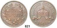 Besetzte Gebiete  -  Kolonien  -  Danzig,Deutsch - Ostafrika  5 Heller 1908 J.  Jaeger 717.